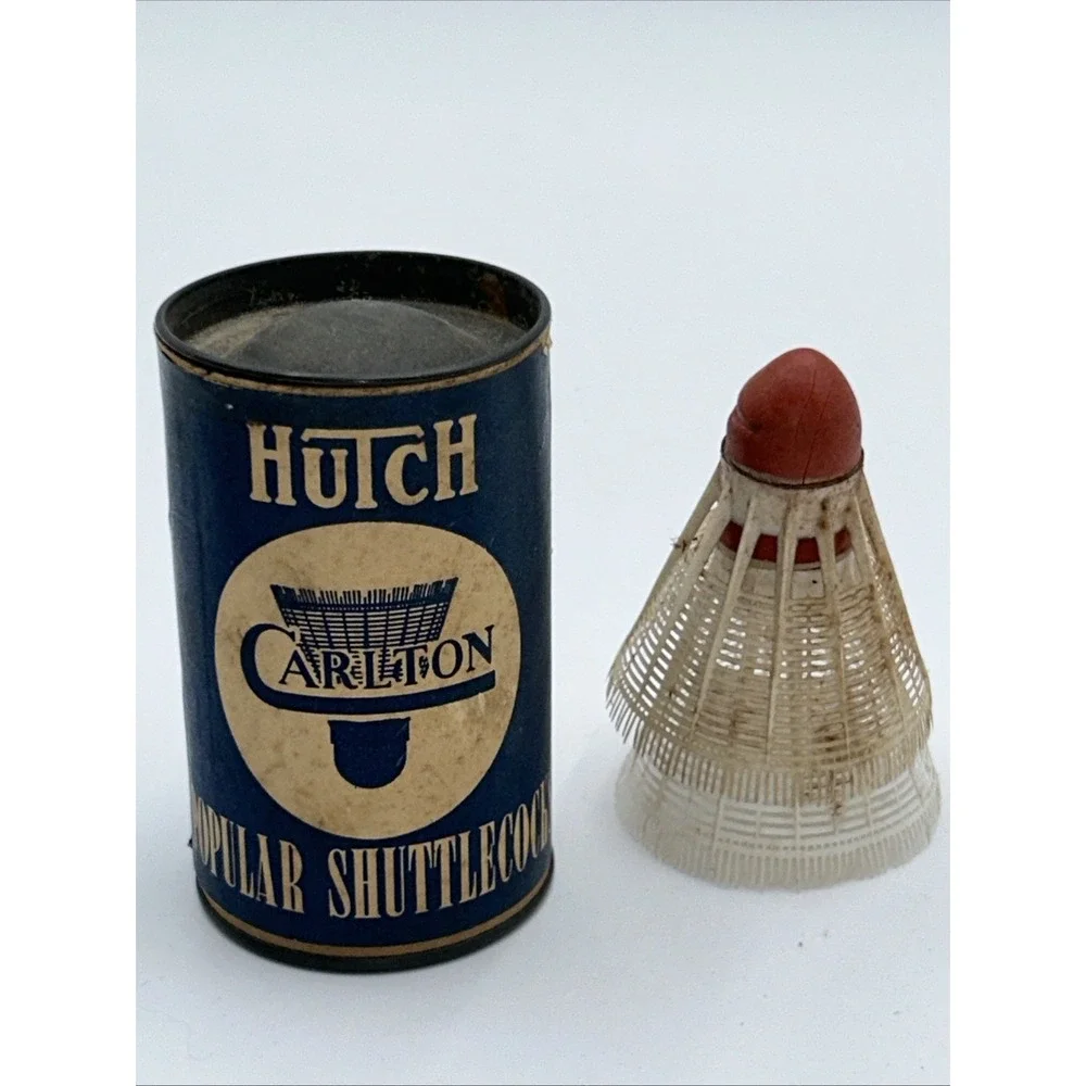 Vintage Can Shuttlecocks Badminton Birdies Hutch Carlton England Retro Sports